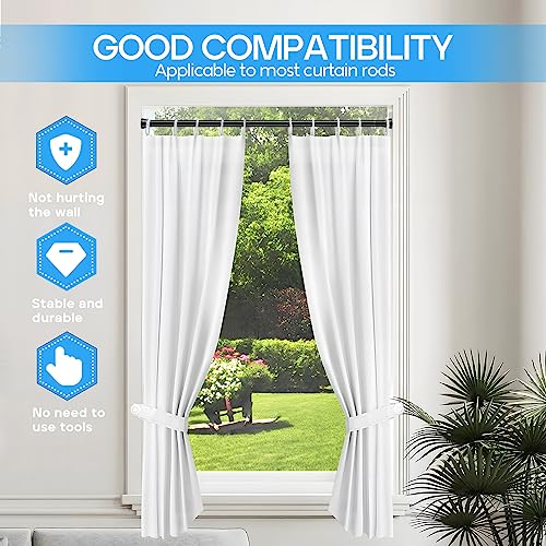 Tension Curtain Rod Black Tension Rod 28 To 48 Inch Spring Curtain Rods - view 3