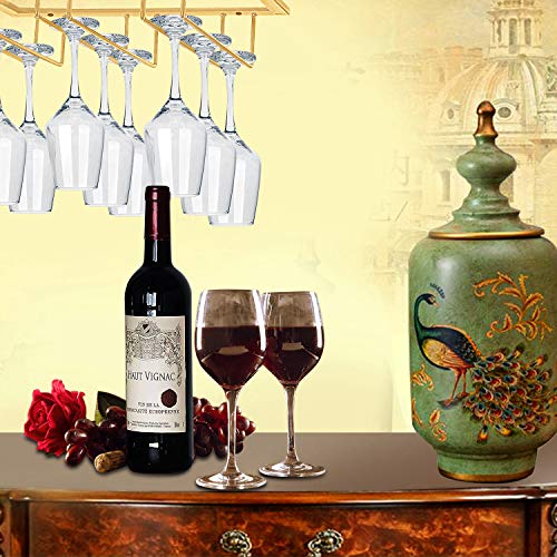 Under Cabinet Stemware Rack, Glass Hanger Rack - Wire Wine Glass Holder Storage Hanger for Cabinet, Kitchen, Bar - view 6