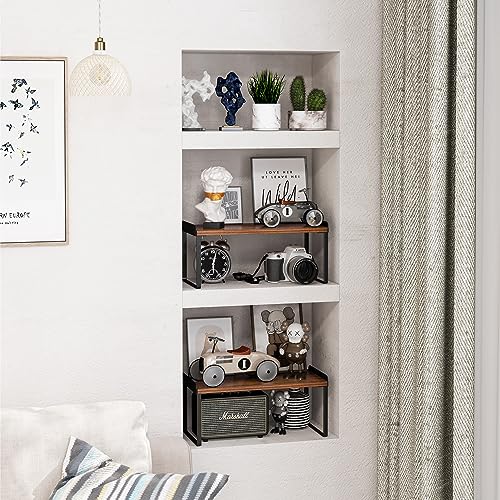 Stacking Wood Shelf Organizer, Counter Cabinet Storage Rack, 16 inch - view 5