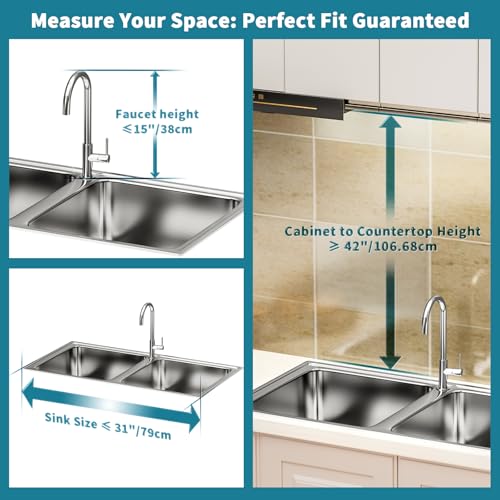 Stainless Steel 2-Tier Over The Sink Dish Drying Rack with Utensil Holder, Large, for Kitchen Counter - view 3