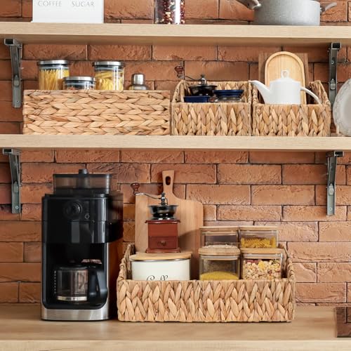 Pantry Baskets for Organizing, Wicker Basket Shelf Storage - view 4