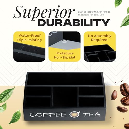 Coffee Station Organizer – Premium 2025 All-in-One Coffee Bar & Tea Organizer for Bar Accessories, Tea Storage, and Decor - view 5