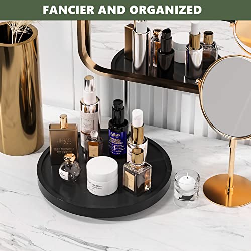 Turntable Vanity Tray, 10 Inch Bamboo Countertop Organizer - view 3