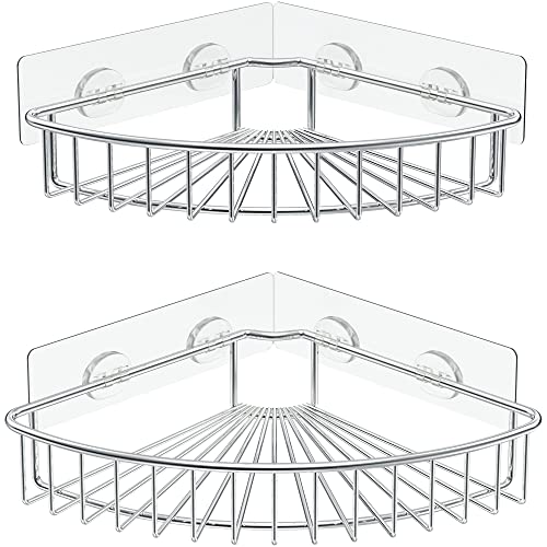 2-Pack Corner Shower Caddy, SUS304 Stainless Steel, Silver