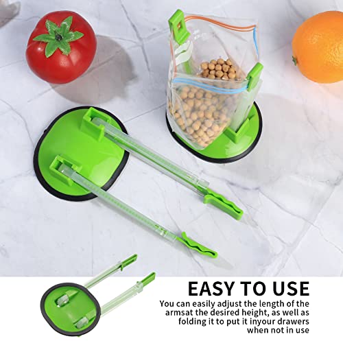 2 Pcs Baggy Rack, Freezer Bag Holder Stand, Adjustable Food Storage Holders, Plastic Food Prep Bag/Zip Lock Bag Holder Stand, for Meal Prep Bag, Kitchen Gadget - view 4