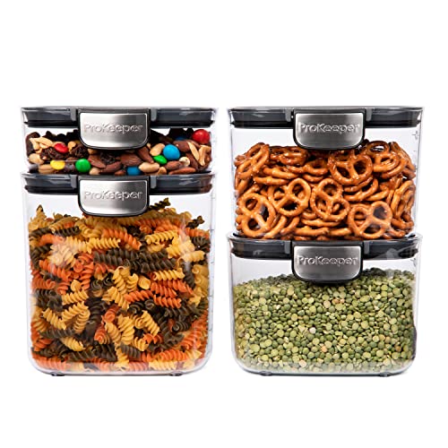 International ProKeeper+ 4-Piece Clear Plastic Modular Airtight Pantry Food/Snack Kitchen Storage Organization Container Canister Set - view 3