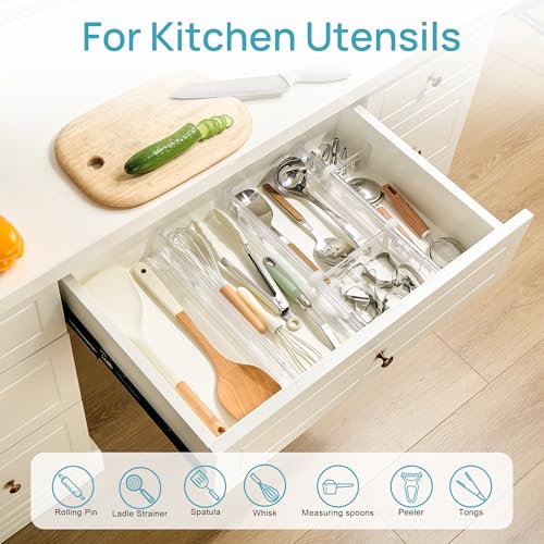 2.36” Drawer Dividers with Expandable Inserts and 10 Pcs Makeup Drawer Organizer Bins Set - view 4