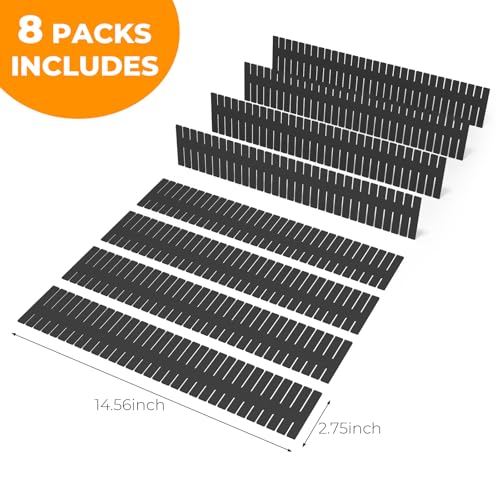Adjustable Drawer Dividers, Cut to Fit Plastic Organizer Strips, 8-Pack - view 2