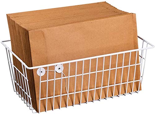 Wire Storage Basket Freezer Organizer Bins Refrigerator Organization Storage Baskets with Handles for Pantry, Freezer, Laundry Room, Closets, Garage, Office, Bathroom, Set of 2 - view 3