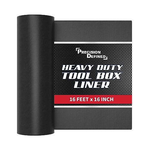 Toolbox Liner Non-Slip Tool Drawer Liner 16ft x 16" Black