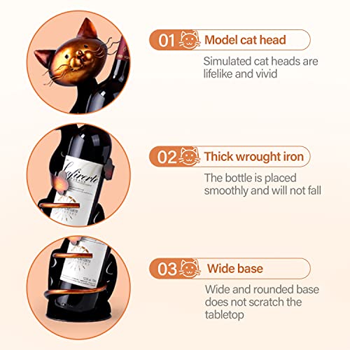 Cat Decor Wine Holder Wine Rack Wine Bottle Holder Wine Cat,Gift for Halloween and Christmas,Cat Gifts for Cat Lovers……… - view 5