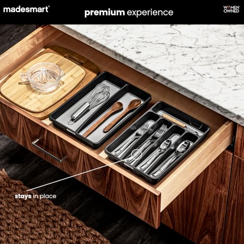 Classic 5 Compartment Compact Silverware Tray, Granite - view 2