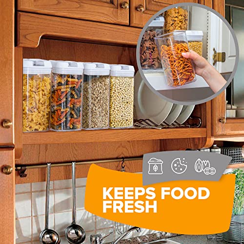 Airtight Food Storage Containers, Kitchen Storage Containers for Pantry, Set of 6 Food Containers with Lids Airtight, Pantry Storage Containers & Organizers with Lids, 12L, White - view 7