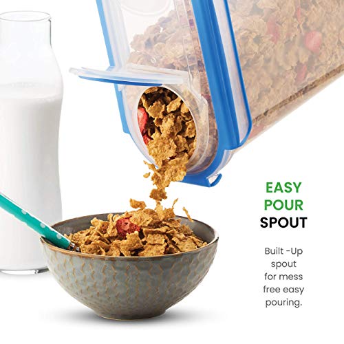 Extra Large Cereal Containers Storage Set - [2 Pack,168oz. 21 cup] Airtight Silicone Sealed Locking Lids extents freshness - Space Saving Kitchen Pantry Containers - Food storage containers For Flour. - view 3