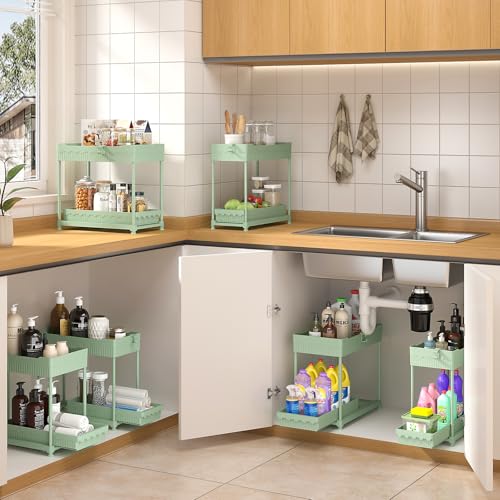 4-Pack 2-Tier Under Sink Organizer with Pull Out Drawers - view 4