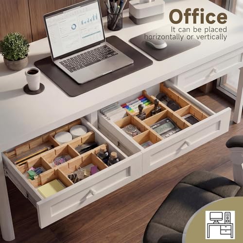 Bamboo Drawer Dividers, Expandable Kitchen Drawer Organizer - view 6