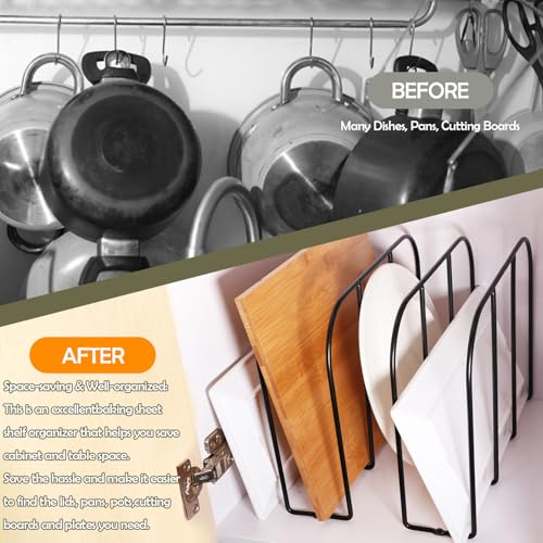 2 Pack Base Cabinet Tray Dividers 11.8 * 9 * 3inch Baking Sheet Organizer Rack Cookie Sheet Organizer Narrow U-shaped Wire Tray Divider Steel Cookware Holder with 3 Slots for Narrow cabinet - view 4
