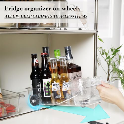 Fridge Organizer and Storage Drawer Roll Out Refrigerator Bins,2 Pack - view 4