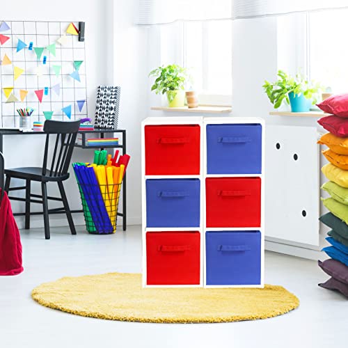 11-Inch Foldable Cube Storage Bins, Dark Blue, 6-Pack - view 4