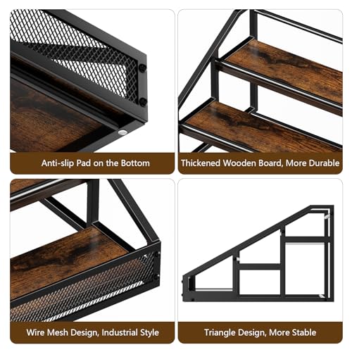 3-Tier Liquor Bottle Display Shelf, Countertop Wine Rack, Bar Shelf - view 4