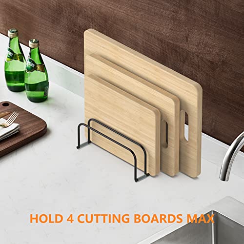 Cutting Board Storage Rack, Compact Cutting Board Organizer, Chopping Board Storage Stand Rack, Bakeware & Cookie Pan Sheets Organizer (1.0 Inch Width Slots) - view 6