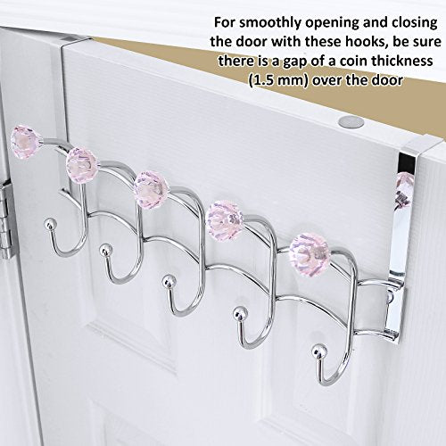 Over the Door Hooks Rack Pink Acrylic Hanger - view 4