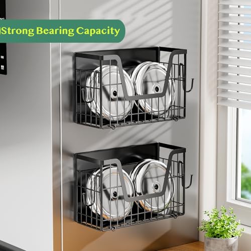 Magnetic Spice Rack, Magnetic Shelf for Fridge, Pantry Organizers & Storage, Kitchen Organization, Fridge Organizer, Magnetic Paper Towel Holder, Black - view 4