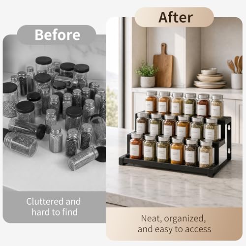 Expandable Spice Rack Organizer for Cabinet, Supports 17.6 lbs Per Tier - view 6