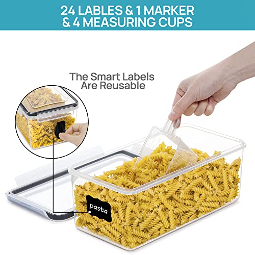 Pasta Storage Containers, 8 Pack, 3.2L Airtight Canisters - view 4