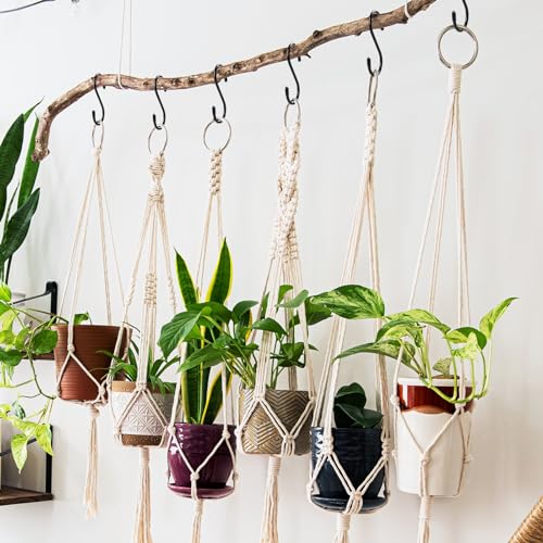 6 Pack Heavy Duty S Hooks for Hanging, Non Slip Vinyl Coated S Hook for Hanging Closet,Jeans, Pots, Mugs, Pans, Bird Feeders Kitchen and Large S Hook for Hanging Plants- 5 inch Length - view 3