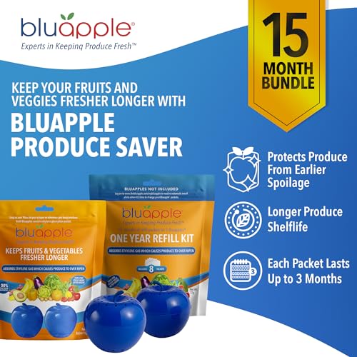 Produce Saver Ethylene Gas Absorber - Fresh Fruit & Vegetable Storage for Refrigerator, Kitchen Must Haves, Produce Keeper, Fruit Saver, Each Packet Lasts 3 Months, BPA Free - 15-Month Bundle - view 2
