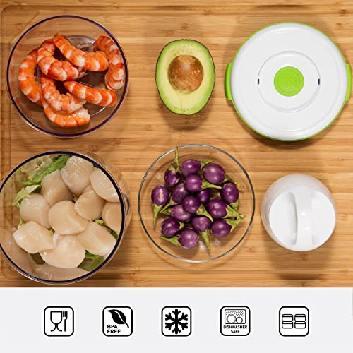 Vacuum Seal Food Storage System Reusable Container Deluxe Set with Vacuum and 10 Reusable containers - view 4
