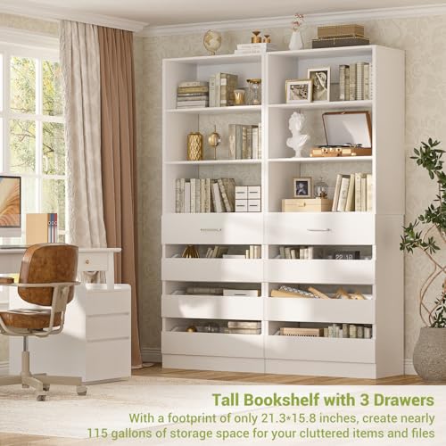 21.3" Closet System with 4 Drawers, Wood Closet Organizer, White - view 5