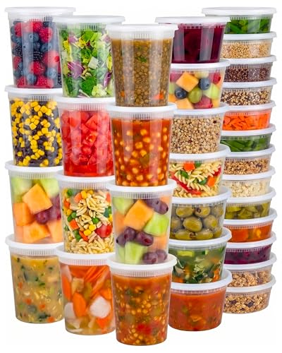 48 Sets Plastic Food Storage Deli Containers w/ Lids 16oz Pint & 32oz Quart - view 8