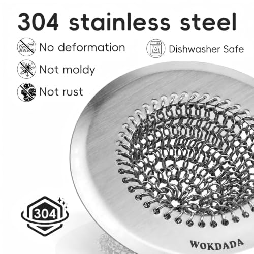 Kitchen Sink Drain Strainer,Patented Reversible Chain Mesh Basket Anti-Clog - view 6