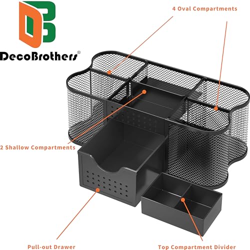 Desk Organizers Pen Holder Office Caddy Storage, Black - view 2