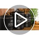Kitchen Canisters for Countertop, 3-Piece Set with Utensil Holder - view 7