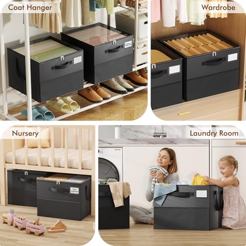 Large Reinforced 2 Pack Shoe Organizer for Closet with Adjustable Dividers - view 3