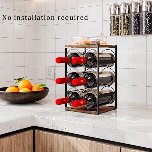 Wine Rack Countertop 6 Bottle Small Wine Racks for Inside Cabinet - view 7