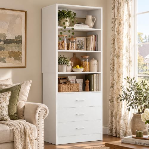 Closet Drawers Organizer System, 1.77FT Wood Closet System with 3 Drawers, Modular Walk-in Closets Storage Unit, White1 - view 6