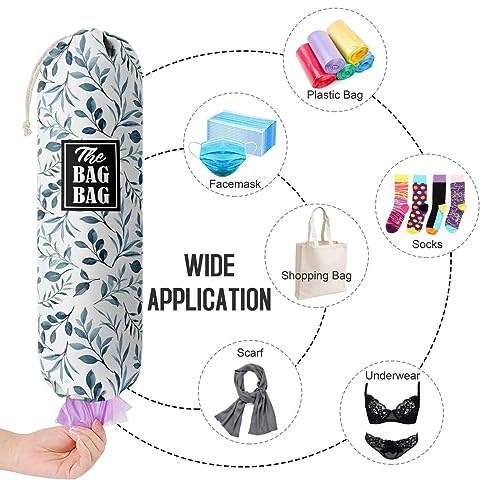 The Bag Grocery Bag Holder, Leafage Grocery Bags Holder Organizer, Wall Mount Plastic Bags Storage Container Dispensers, Kitchen Gifts For Women Family Friends Grandma Mom(E-6) - view 4