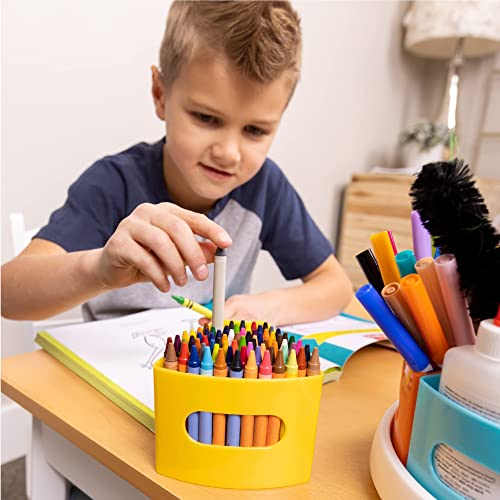 Rotating Art Supply Organizer - Crayon, Marker & Pencil Storage Solution for School Teachers & Classroom Crafts - Rotating Desk Organizer Caddy - view 4