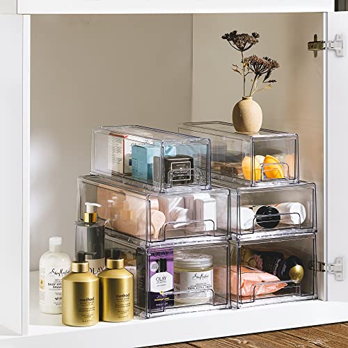 Clear Stackable Storage Drawers for Refrigerator (Medium, 2 Pack) - view 6