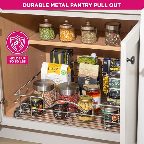 Pull Out Cabinet Organizer, Pantry Drawer, 22"W x 21"D x 5"H - view 4