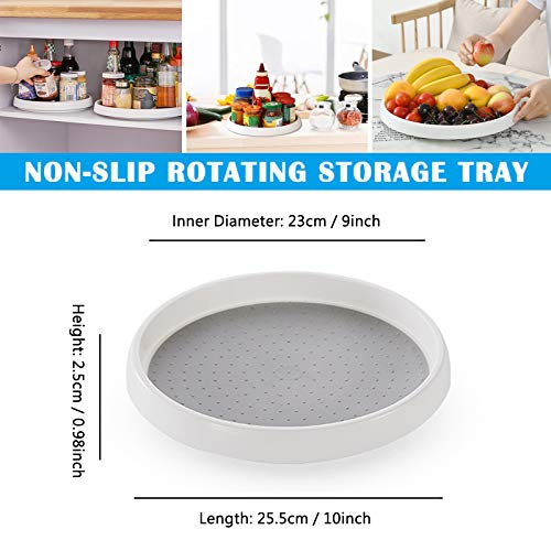 Lazy Susan Organizer, 10 Inch 360 Rotating Tray, 2 Pack - view 2