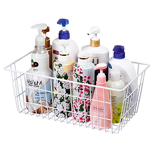 14" Freezer Baskets Wire Storage Baskets for Organizing Pantry Organization Bins Cabinets - Metal Basket Kitchen, Laundry, Garage, Fridge, Bathroom Countertop Organizer - view 3