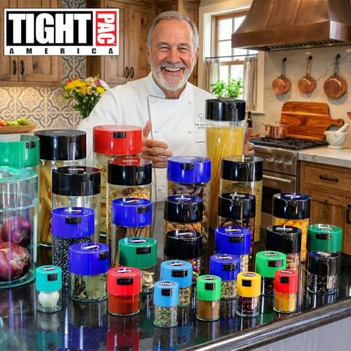 Tightvac 1/2 to 3 oz Patented Vacuum Sealed Airtight Container, Red Tint - view 2
