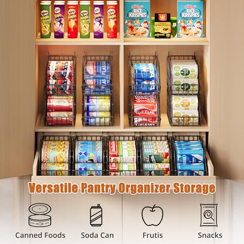 8 Pack Stackable Can Organizer for Pantry Cabinet Food Storage - view 2