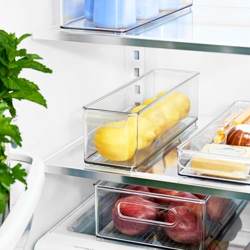 Stackable Fridge Storage Bin, Clear - view 3
