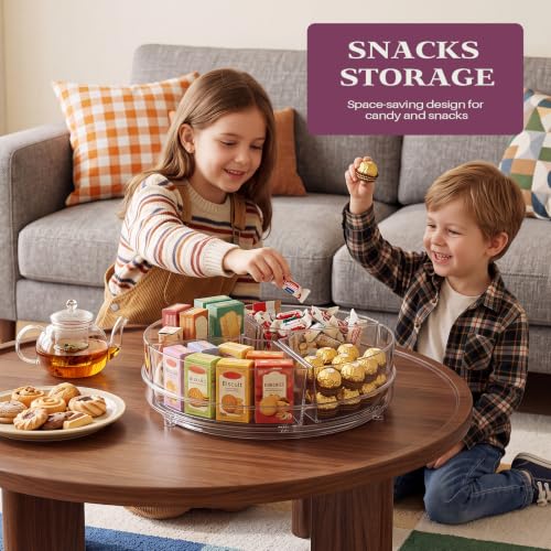 2 Pack Lazy Susan Organizer, 9 inch Rotating Storage Organizer with Bins - view 6